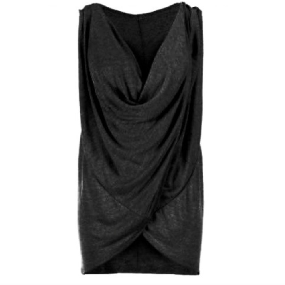 NEW Coco + Carmen Lotus Twist Front Top - Black